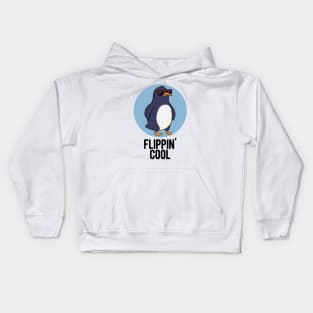 Flippin' Cool Funny Penguin Pun Kids Hoodie